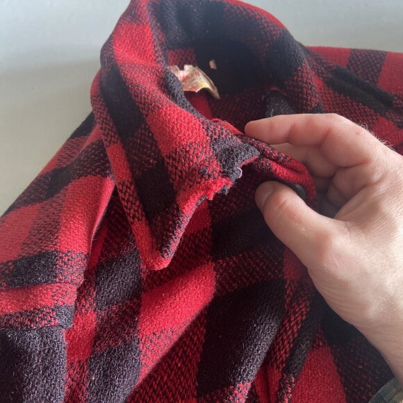 Vintage 60s Lumber King Buffalo Plaid Men M Shacket Jacket Canada - Picture 9 of 12